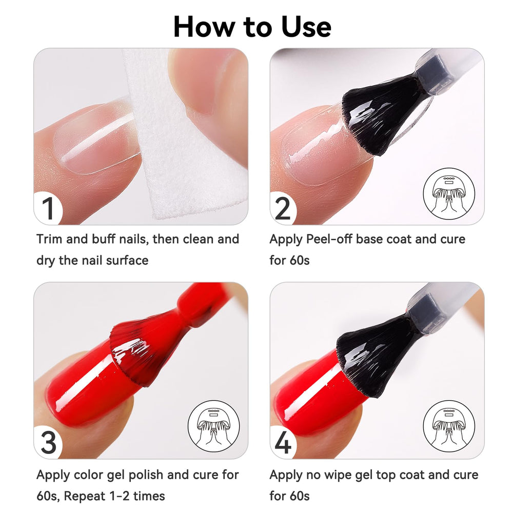 Compatibilité vernis gel Makartt – base pelable polyvalente.