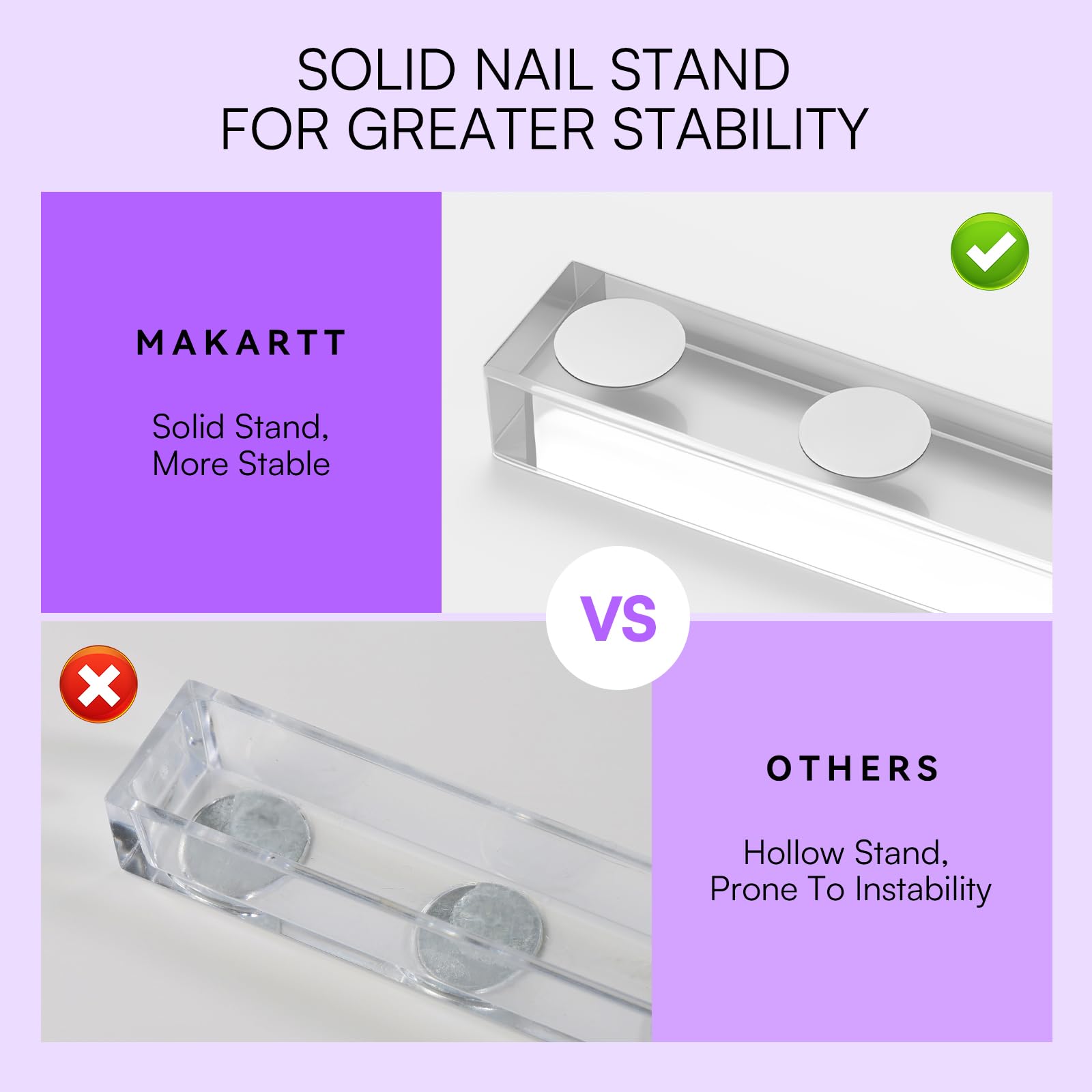 Makartt Base rectangulaire assure une surface stable lors de la mise en couleur.