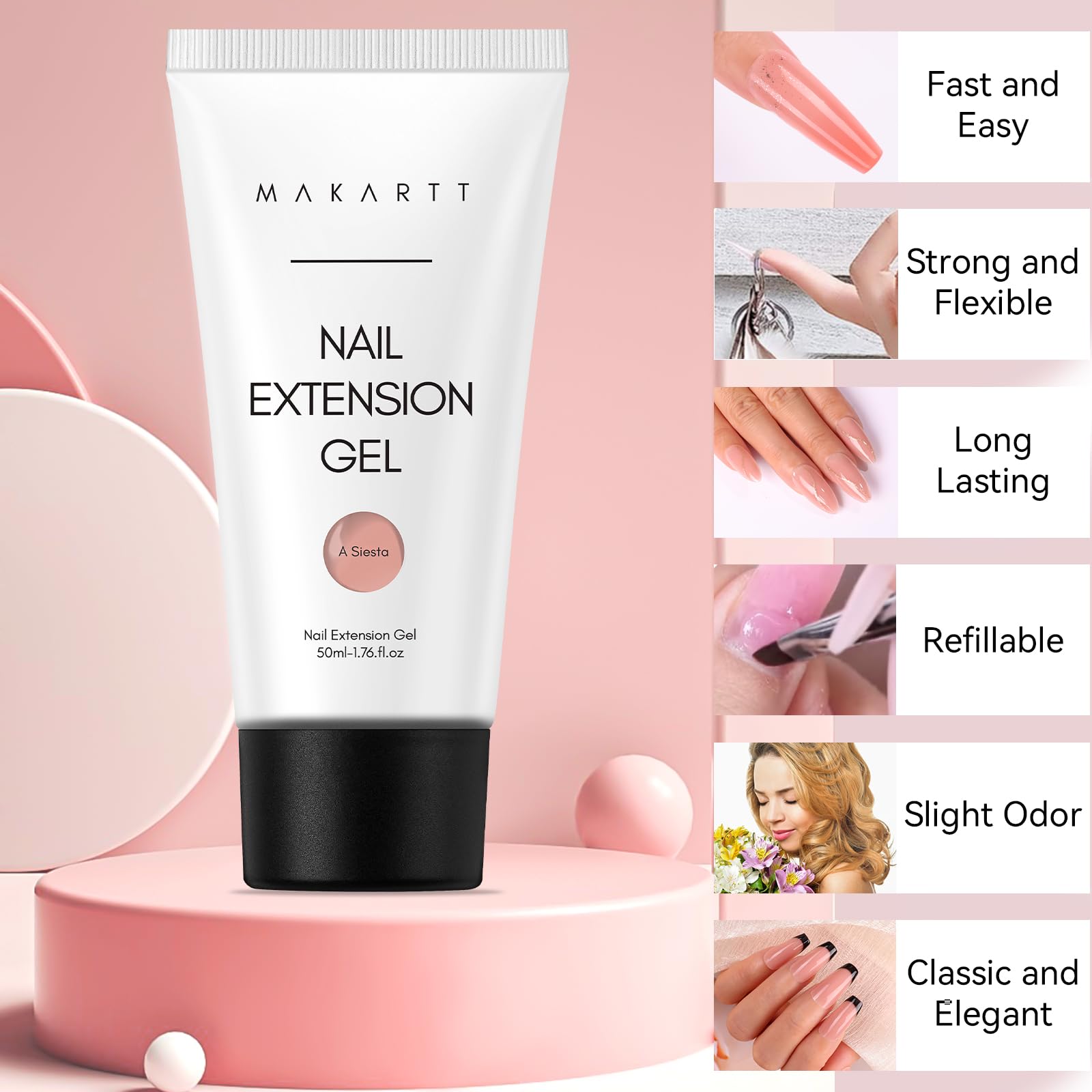 Makartt Base Renforcante pour ongles faibles et fragiles.