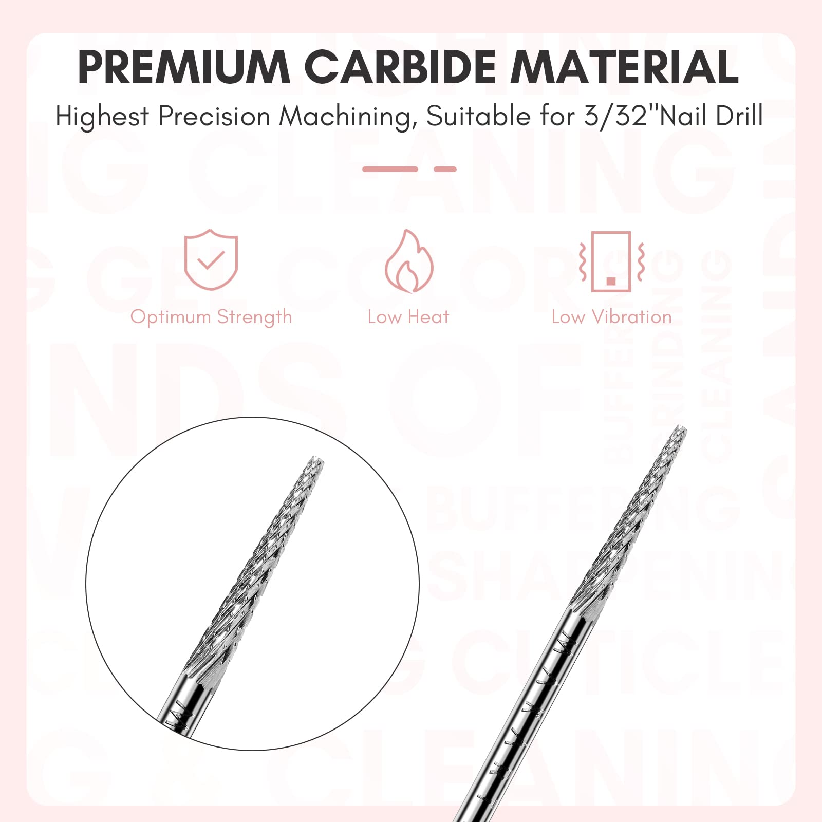 Makartt bit-preparation-ongles-precision: outil précis pour une manucure soignée.