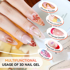 Makartt Blooming Gel dessinant des fleurs pour un look raffiné.