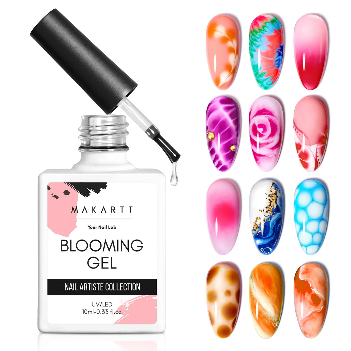 Makartt Blooming Gel dans son emballage cadeau prêt à offrir une manucure chic