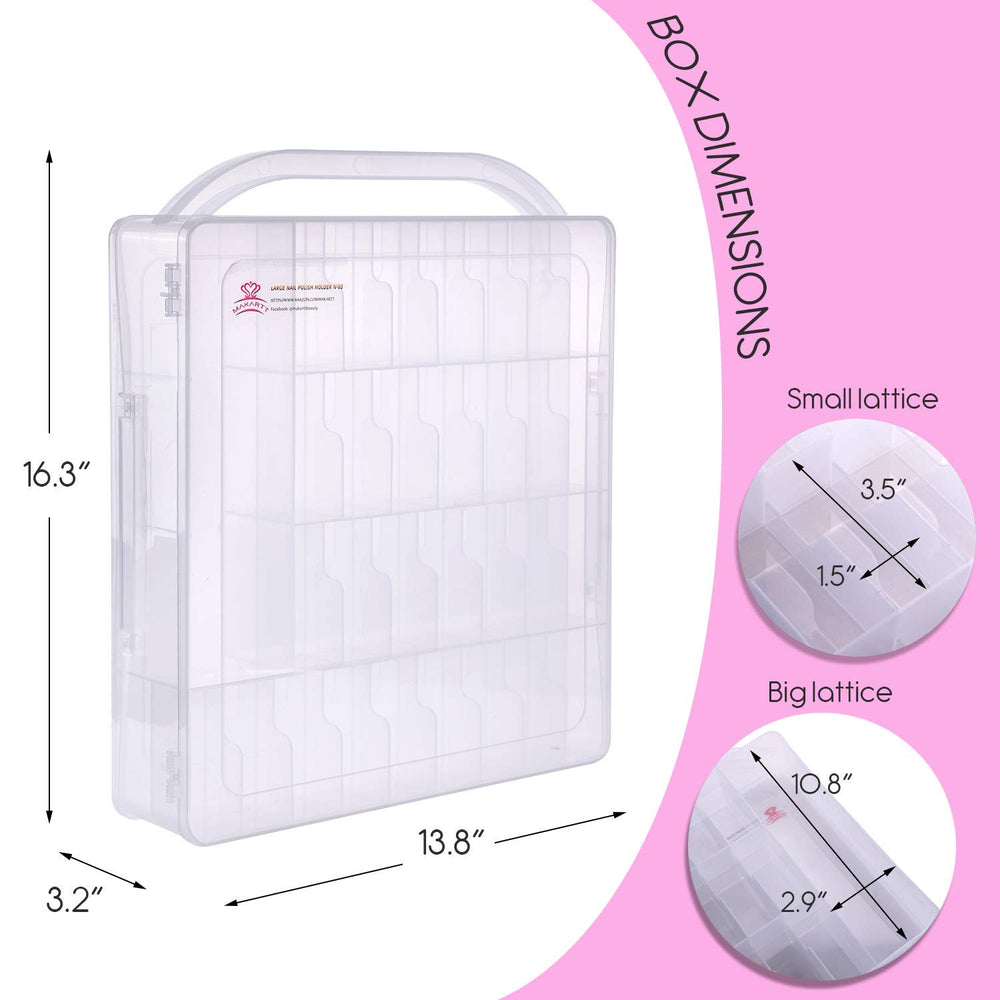 Makartt Boîte stockage vernis transparente: aperçu rapide des couleurs sans fouiller.