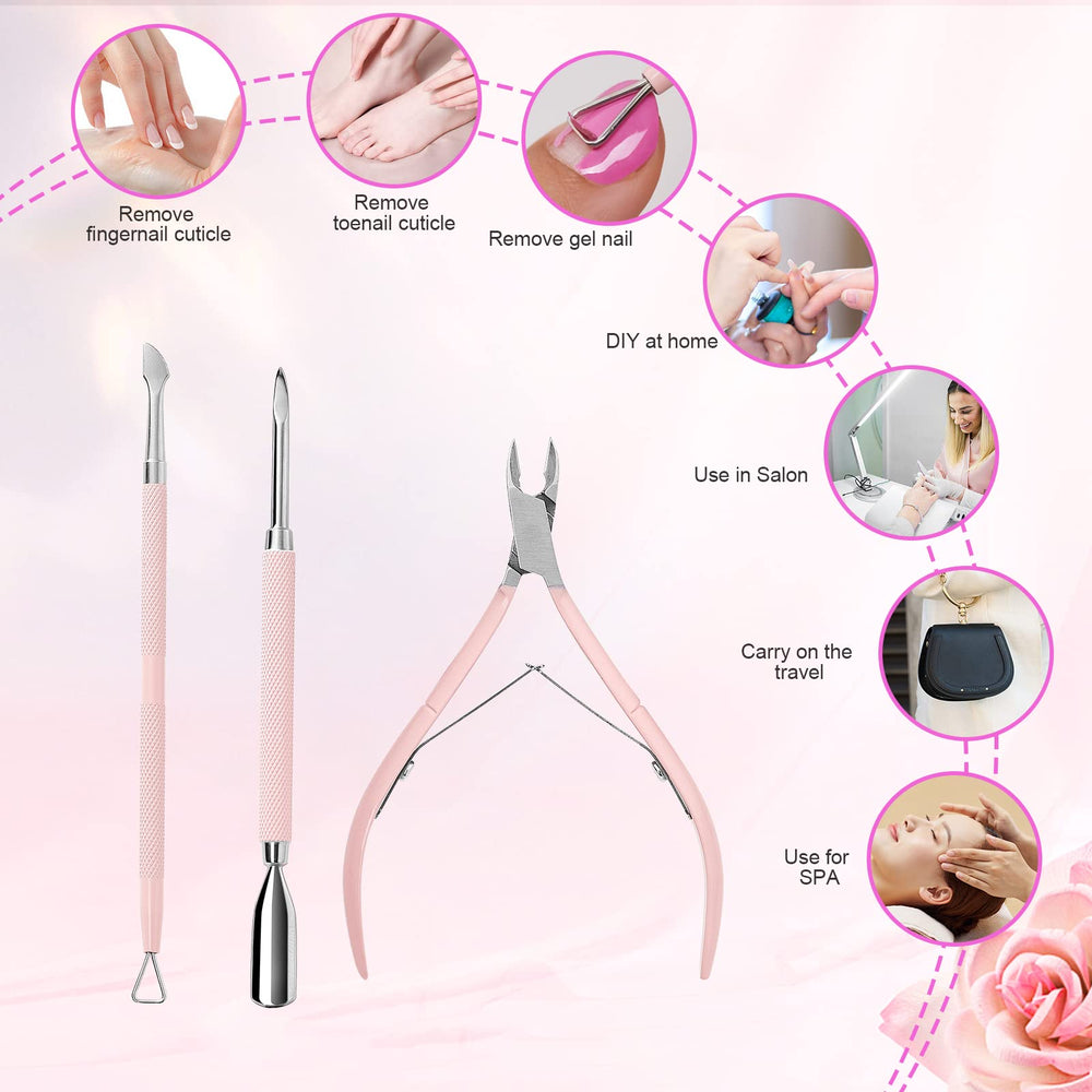 Makartt coffret-3pcs-cuticules kit pratique pour domicile et salon.