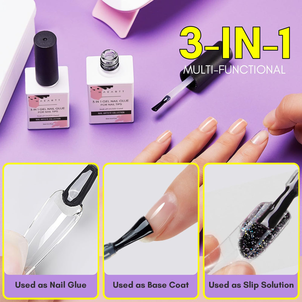 Makartt Colle Gel Ongles Solution de Glisse pour travail fluide.