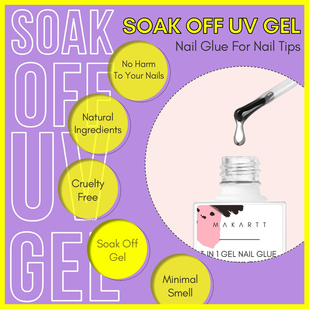 Makartt Colle Gel Ongles Tips en Gel Souple.