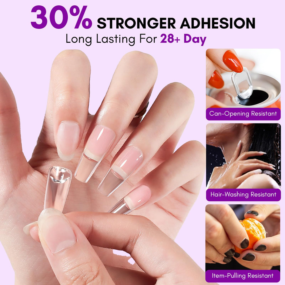 Colle gel transparente et non jaunissante pour une manucure claire