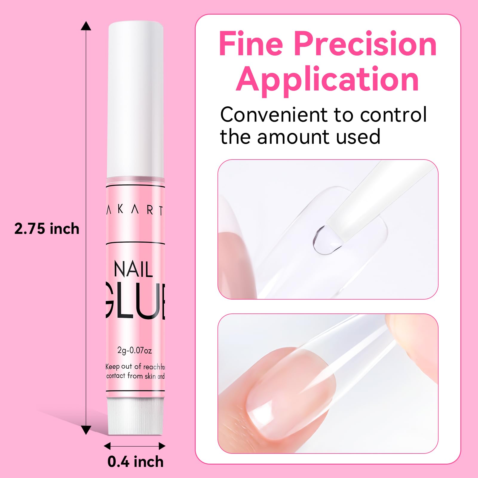 Makartt Colle Ongles application rapide sur ongles naturels et faux.