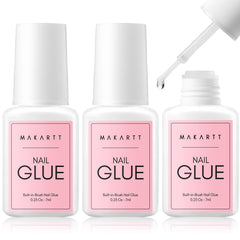 Makartt Colle Ongles avec pinceau 7 ml, fixation rapide et fiable.