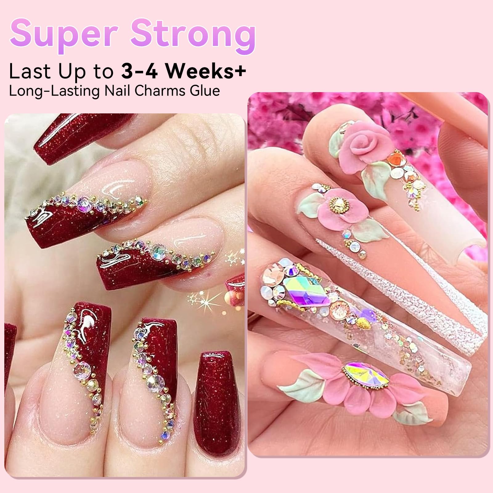 Makartt colle-paillettes-gemmes-ongles-bling, éclat durable.