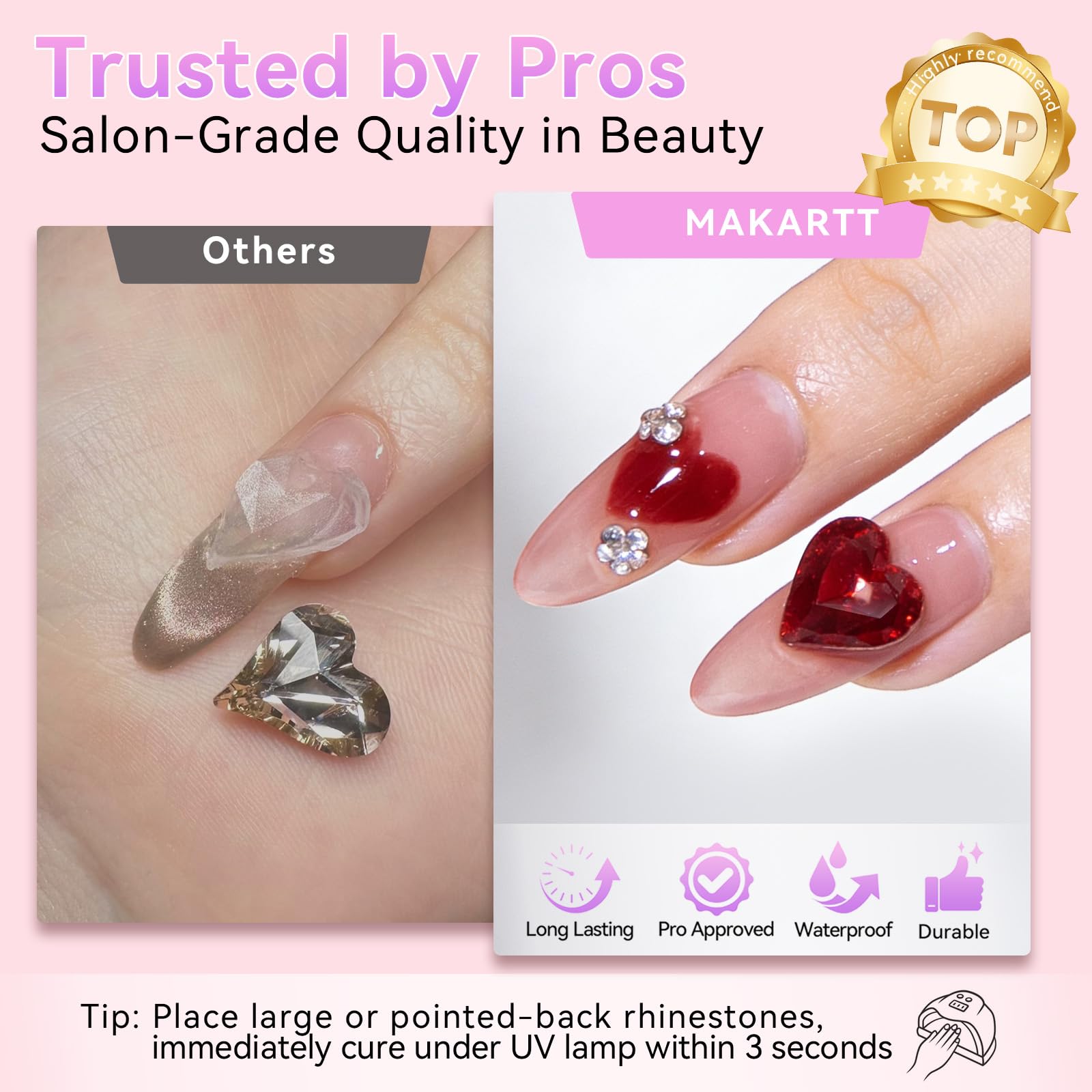 Makartt colle-pierres-ronde-ongles-rapide, pose simple.