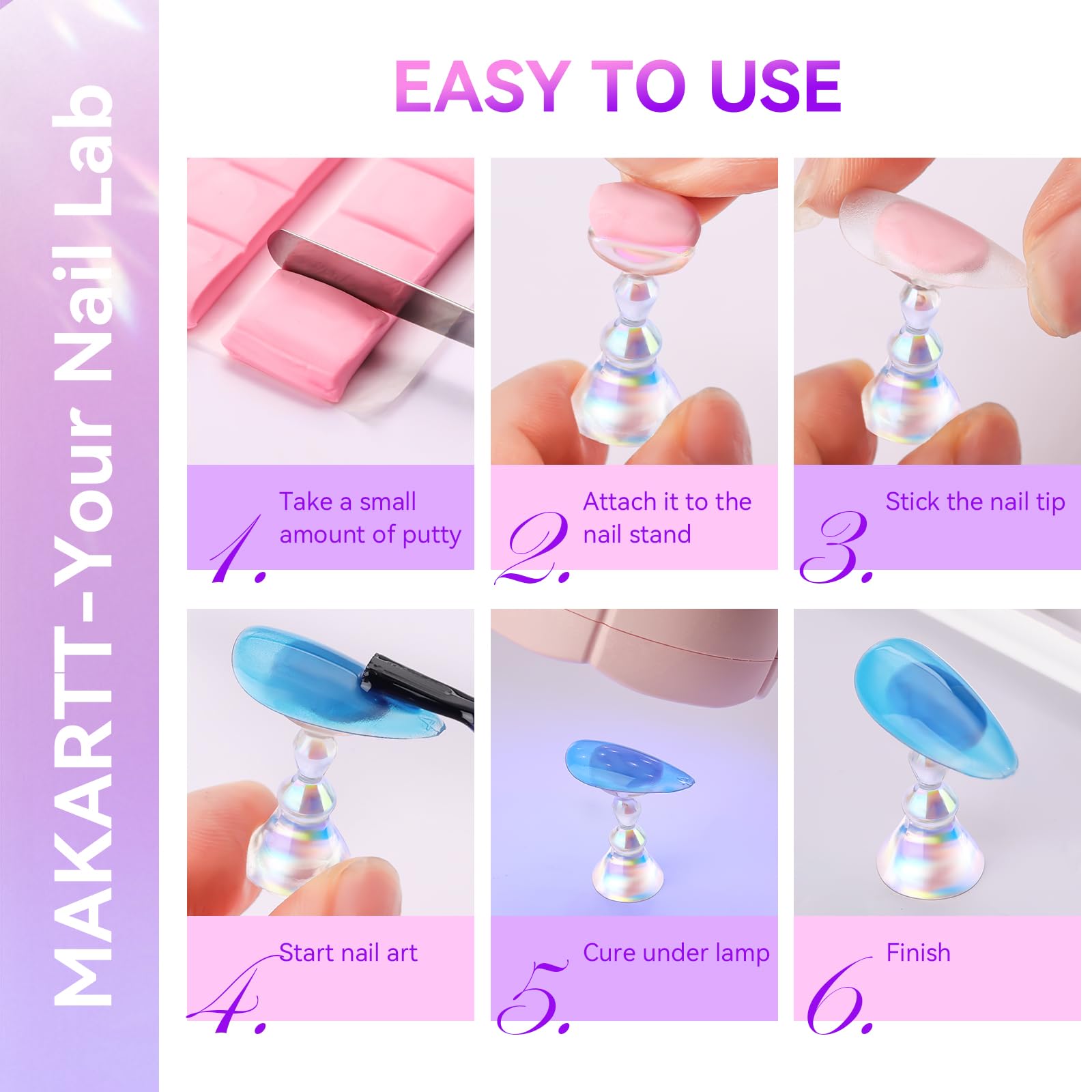Makartt compatibilité lampe UV et LED – durcissement pratique à domicile