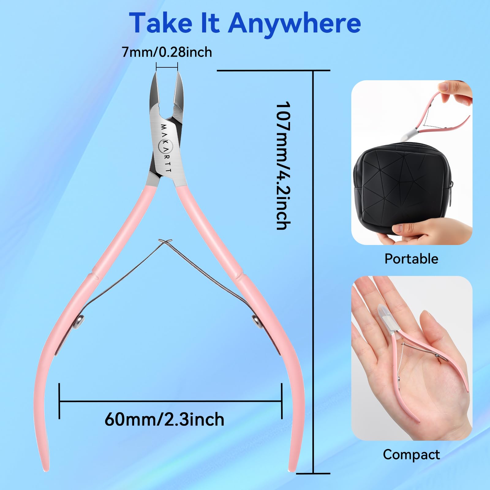 Makartt coupe-cuticules nettoyage simple et sterilisation possible