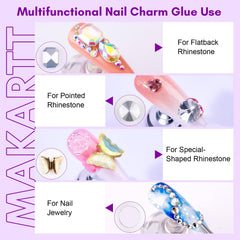Makartt Décorations ongles 3D – décorations scintillantes prêtes à fixer.
