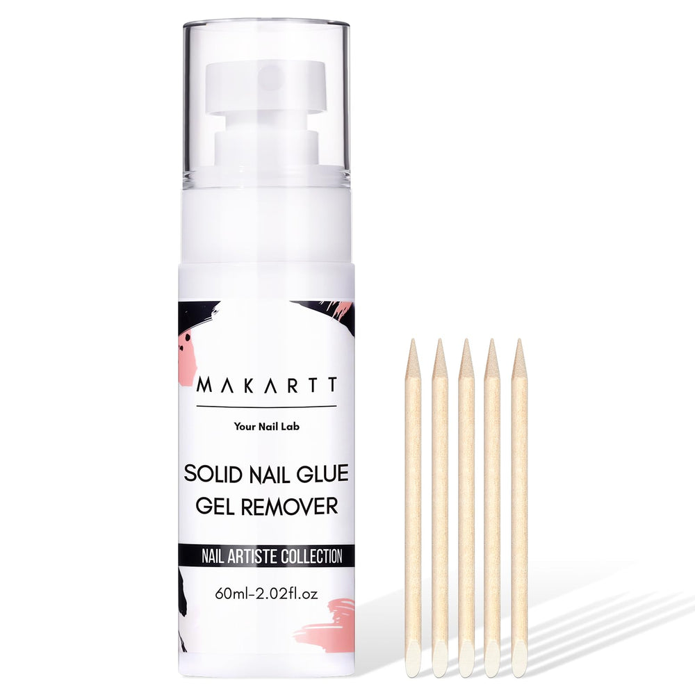 Makartt Dissolvant Colle Ongles, vaporisateur 60 ml, élimination rapide et douce pour ongles press-on.