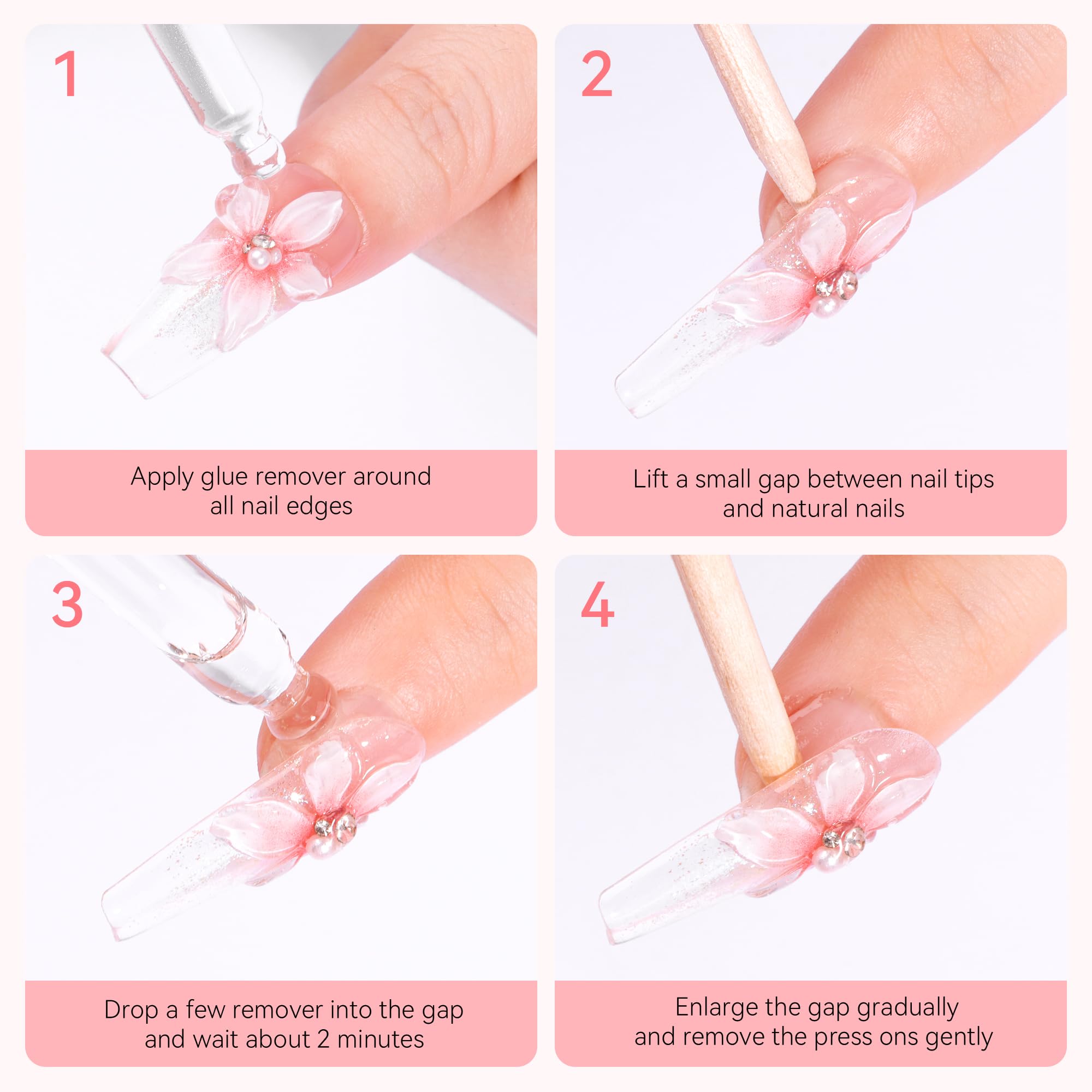 Makartt Dissolvant Ongles: avant-après montre un retrait net