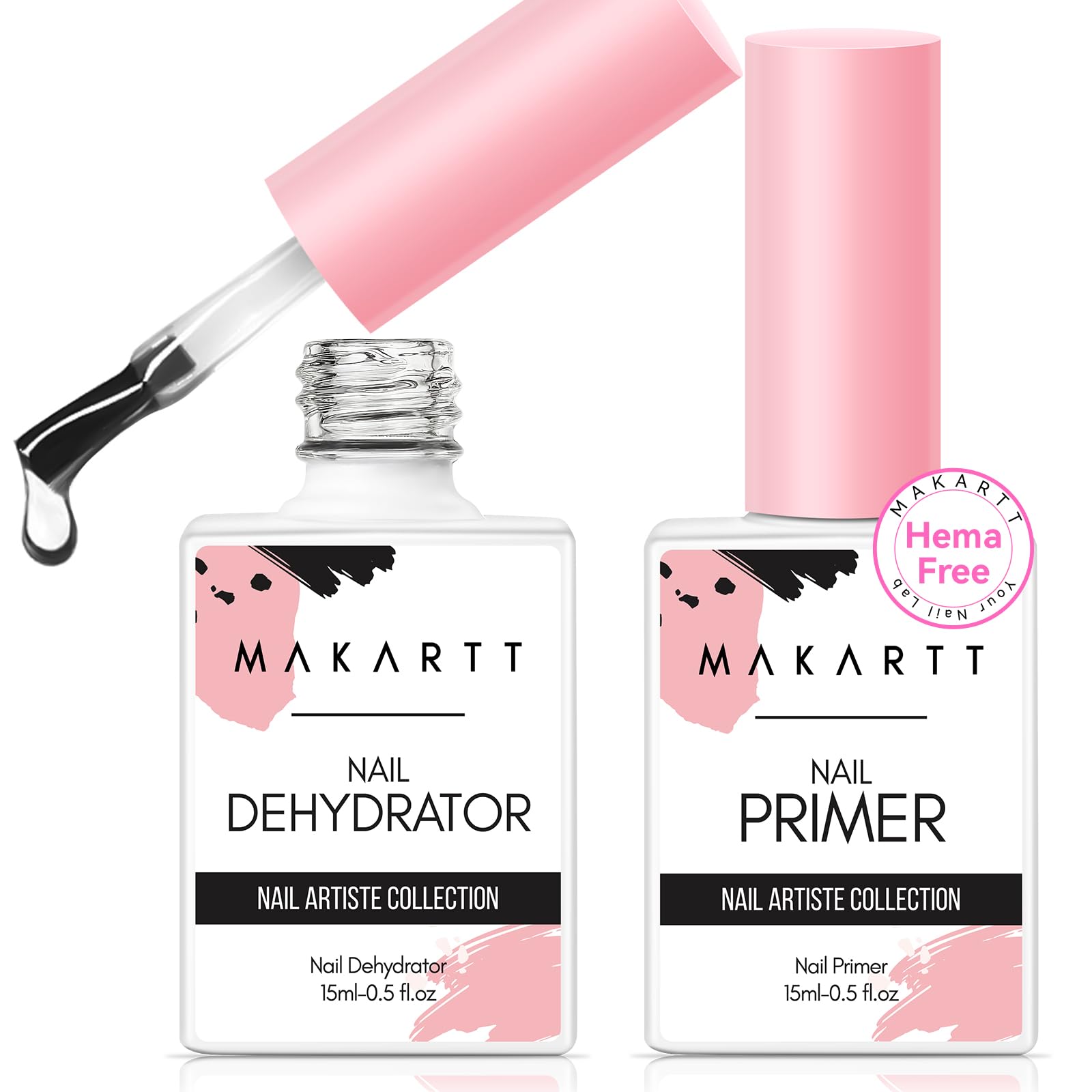 Makartt déshydratant et primer — emballage clair prêt à l’emploi pour la préparation des ongles.