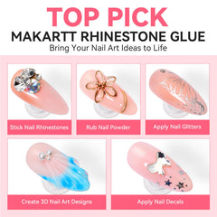 Makartt Décorations strass en 3D pour un nail art étincelant et précis.