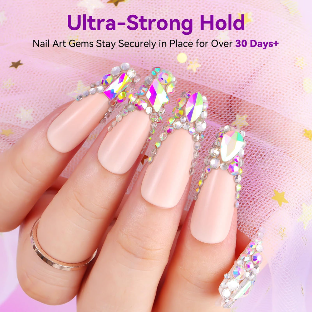 Ensemble Makartt douze tubes de colle gel pour strass sur ongles