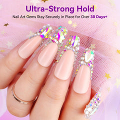 Ensemble Makartt douze tubes de colle gel pour strass sur ongles
