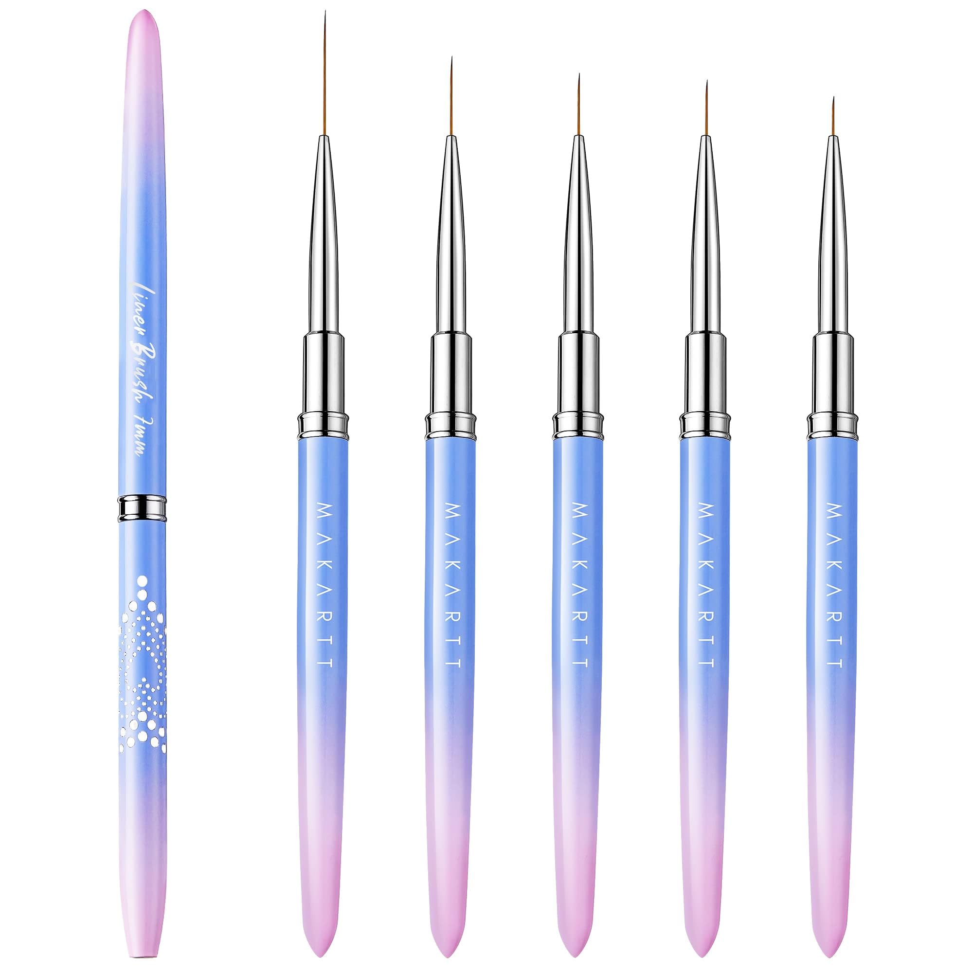 Makartt ensemble pinceaux liners: ensemble prêt pour des tracés précis en nail art.