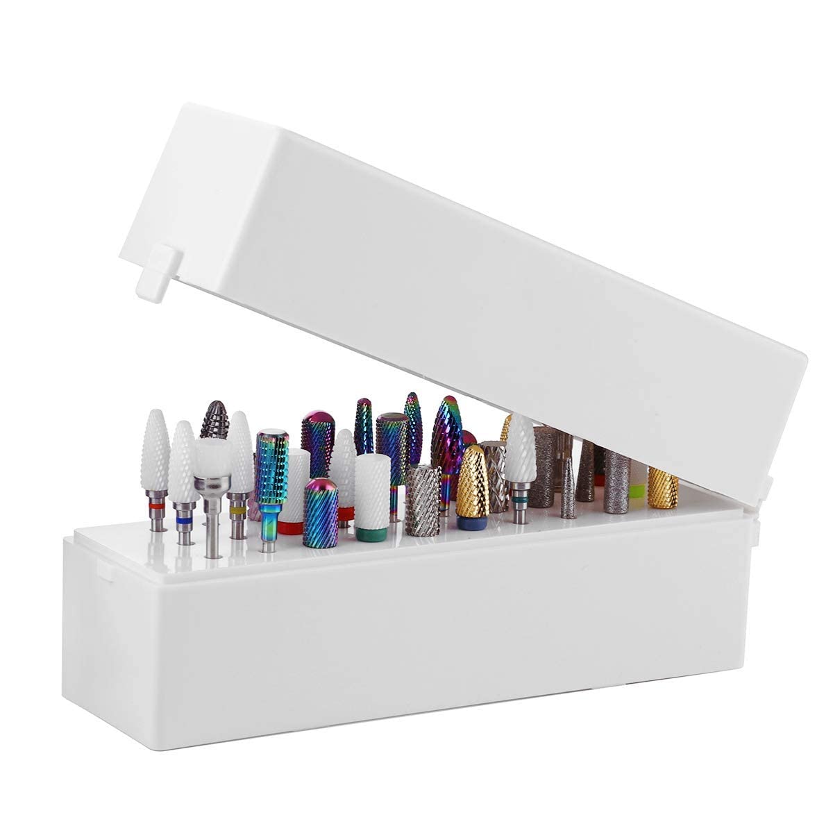 Makartt etui-compact-embouts-ongles-blanc: rangement sûr.