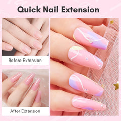 Extensions d’ongles naturelles avec le gel poly Makartt.