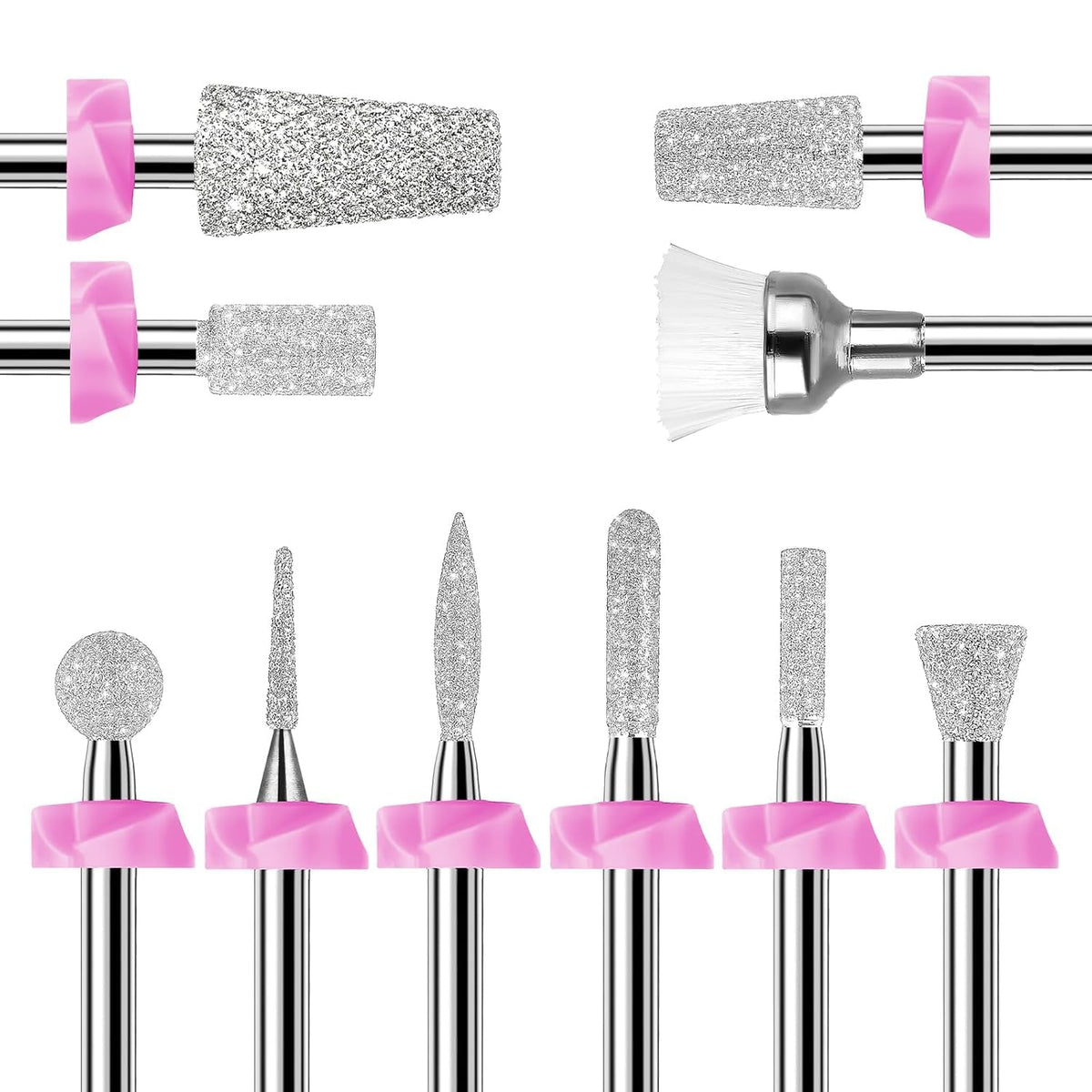 Foret diamant barillet taper avec dents transversales Makartt pour poncage rapide des ongles