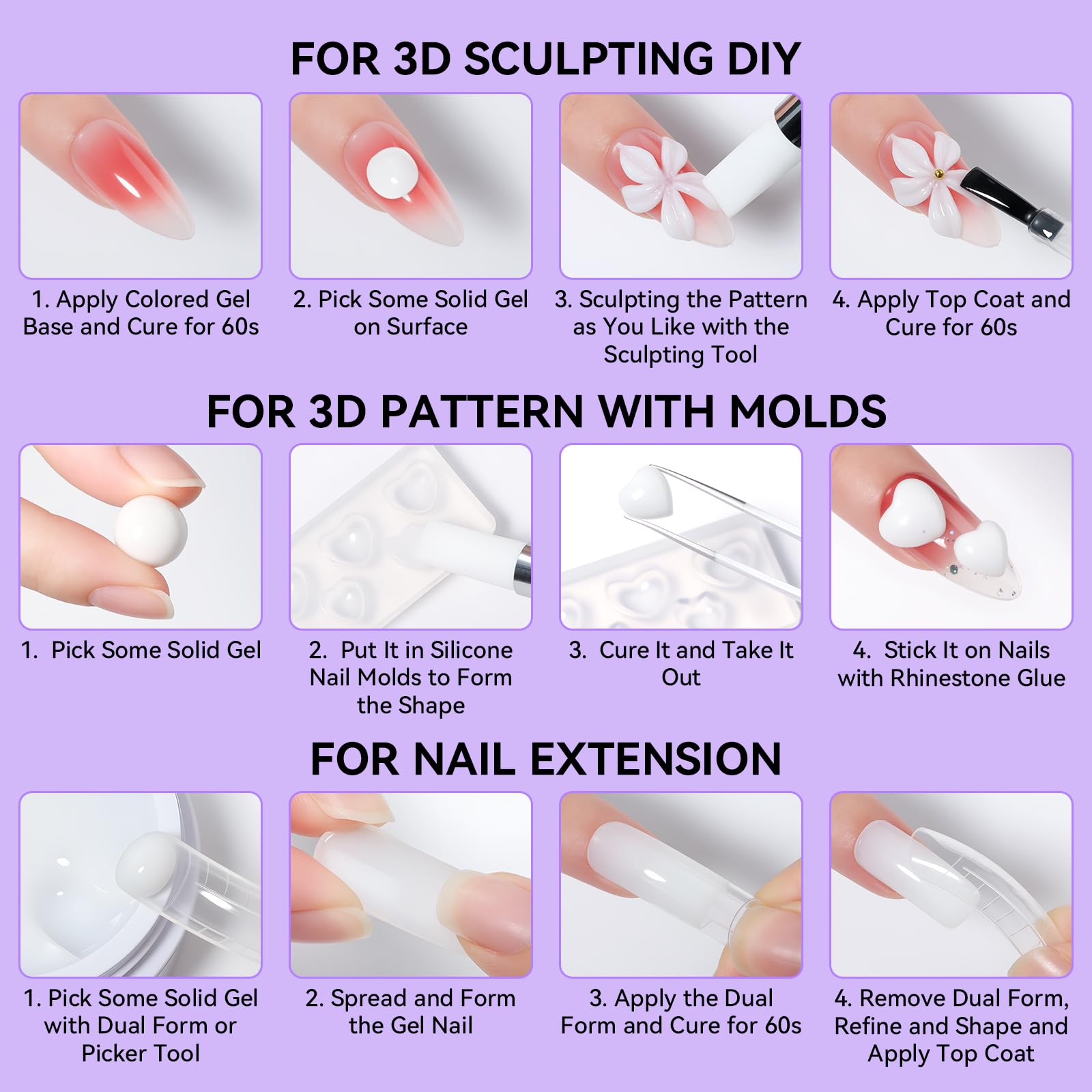 Application facile du gel 3D Makartt pour art des ongles maison.