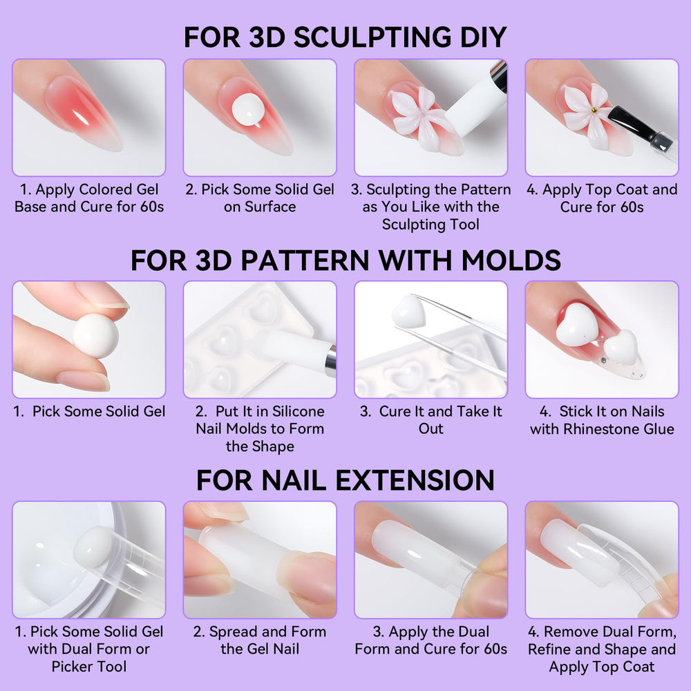 Application facile du gel 3D Makartt pour art des ongles maison.