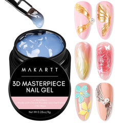 Makartt Gel 3D Art – texture claire pour designs 3D élégants au quotidien.