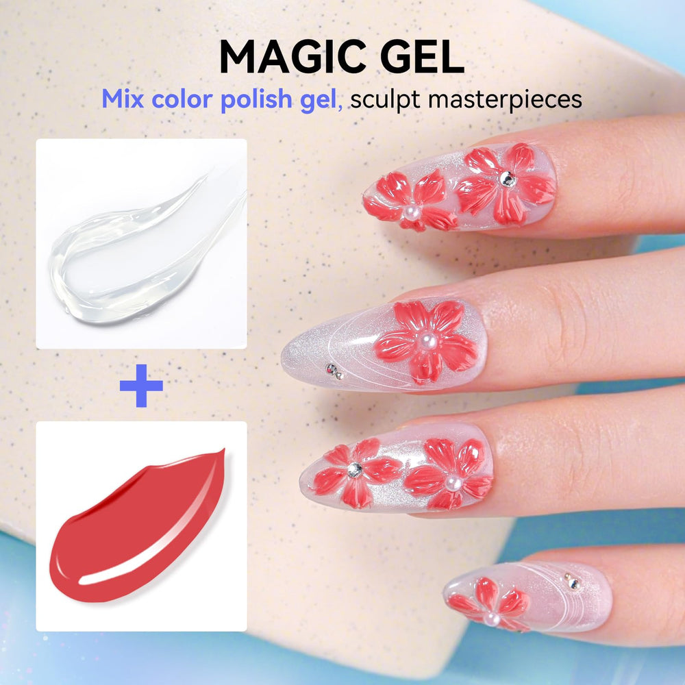 Makartt Gel 3D Art – mélange avec vernis couleur pour variations.