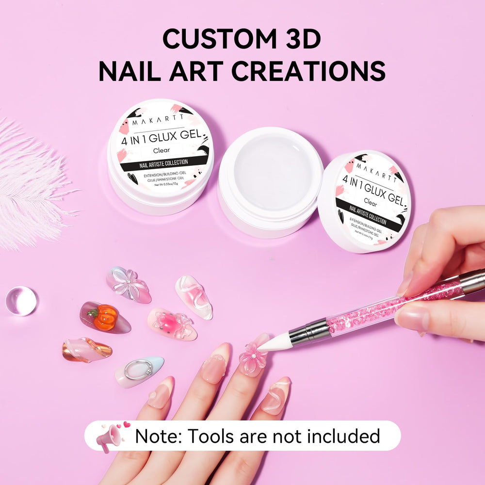 Makartt Gel 3D construction-translucide, gel clair et léger pour extensions naturelles