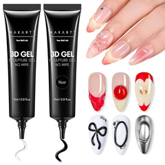Makartt Gel 3D translucide pour embossage en relief sur ongles.