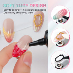 Makartt Gel 3D translucide pour lignes et détails délicats sur les ongles.