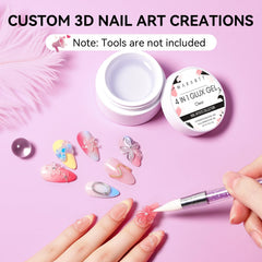 Makartt Gel 3D art et decoration pour ongles précis.