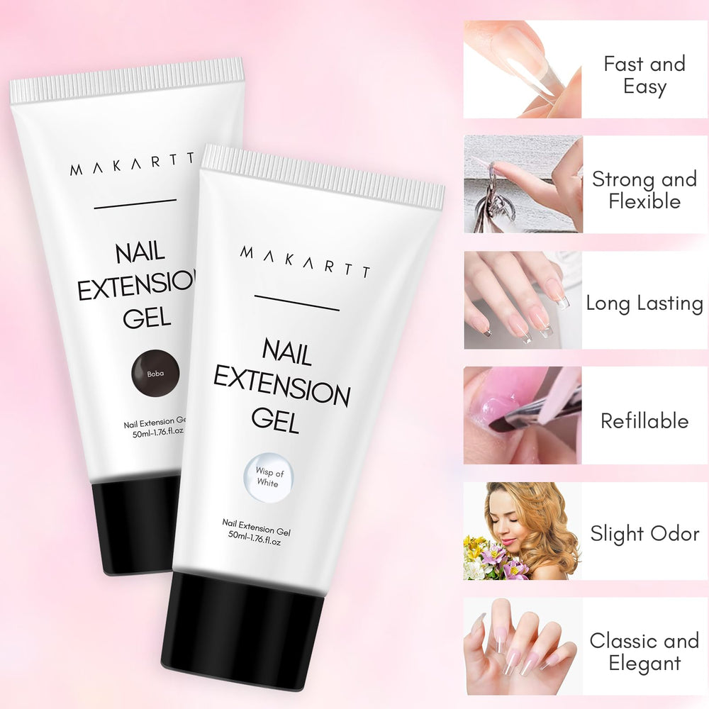 Makartt Gel Base polyvalente pour manucure française, ombré et autres designs.