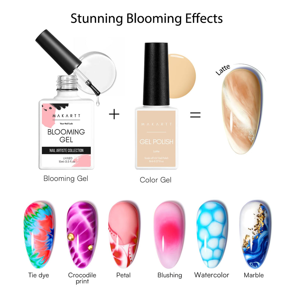 Makartt Gel Éclosion Effet Marbre – motif marbré subtil sur ongles