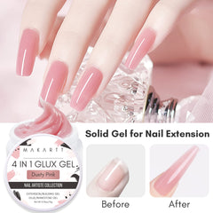 Makartt Gel Constructeur Rose Poussière, application simplifiée pour sculpture précise.