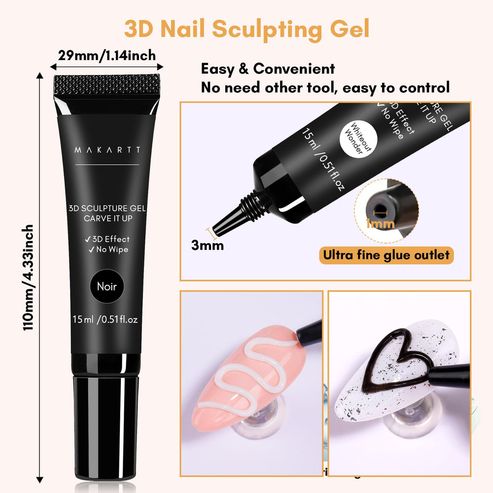 Makartt Gel Colle Ongle Embossage 3D, démonstration d embossage facile