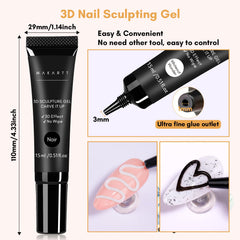 Makartt Gel Colle Ongle Embossage 3D, démonstration d embossage facile