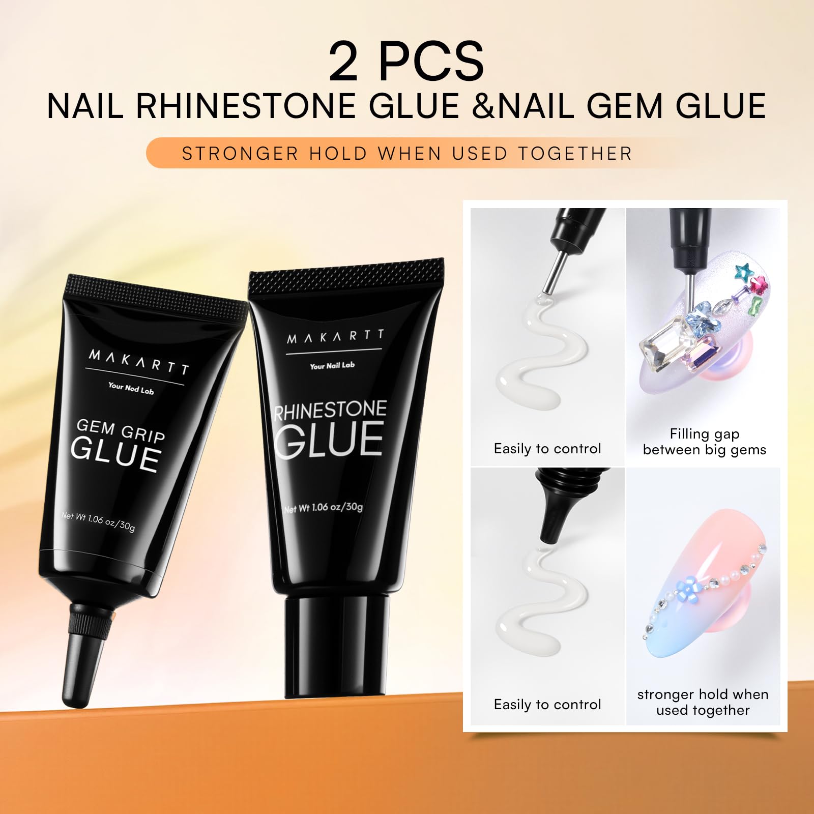 Makartt Gel Colle Perles : application précise pour perles brillantes.