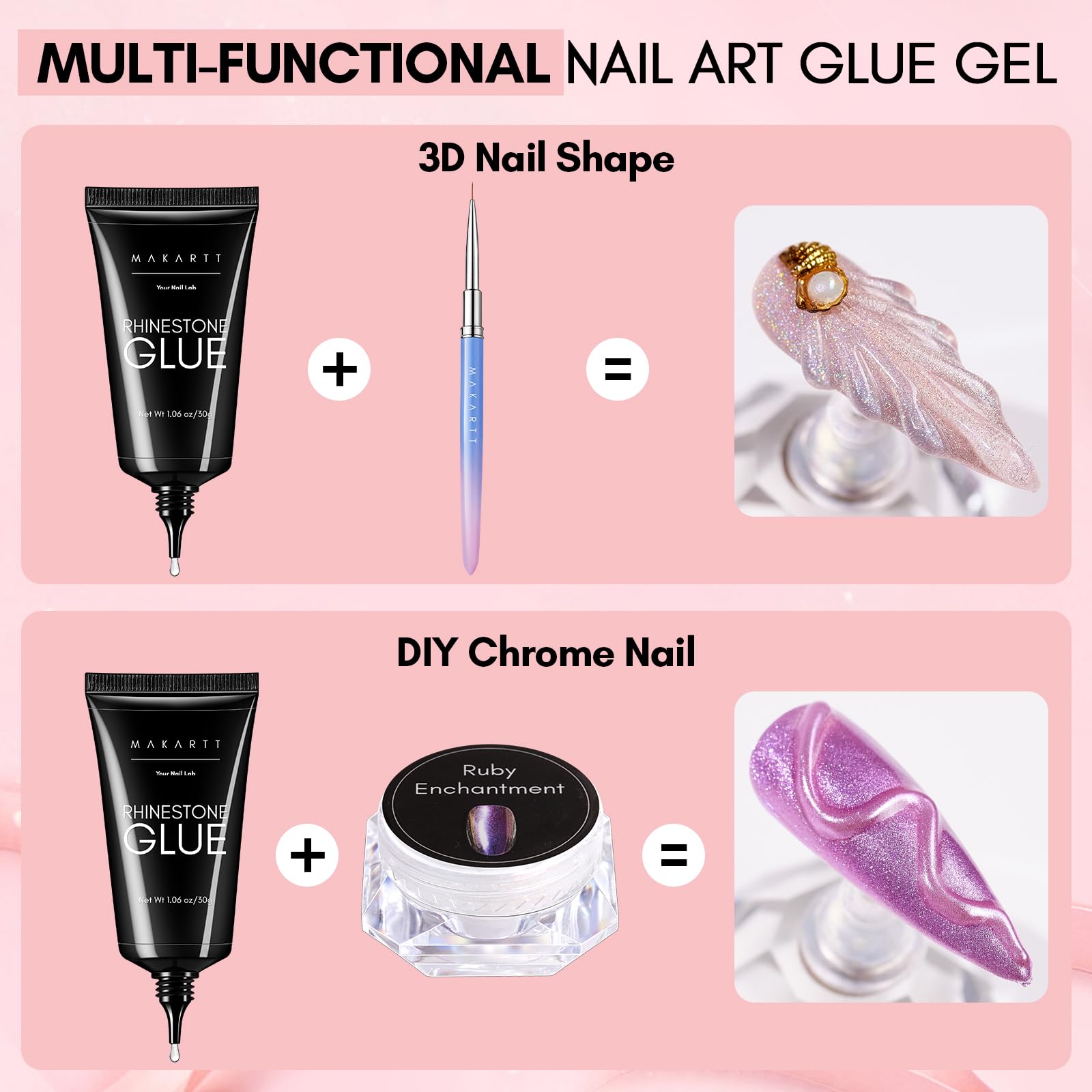 Makartt Gel-colle-pierres-gros-ornements: sécurise les gros bijoux sur ongles