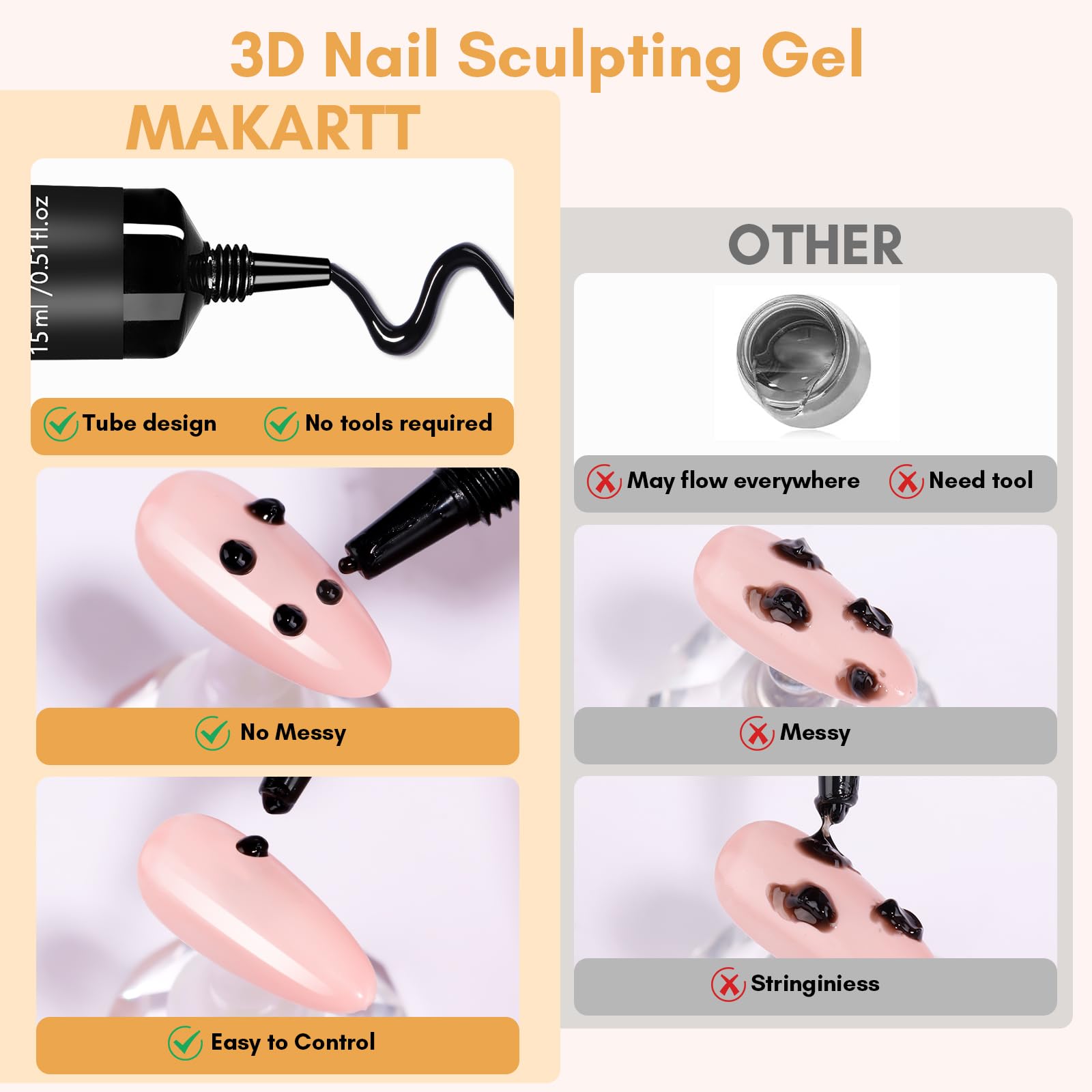 Makartt Gel Designs Lignes Eau: lignes et gouttes pour motifs délicats
