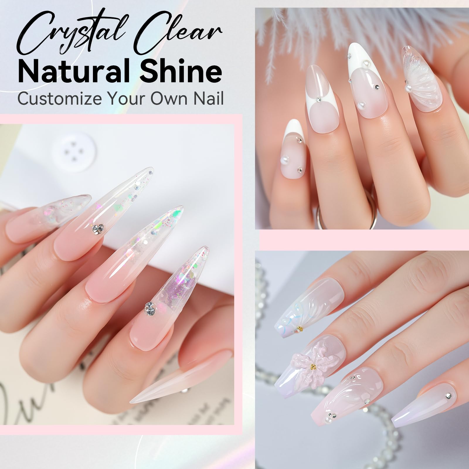 Makartt Gel Formes Coffin Amende Carré – adaptée à diverses formes pour un look élégant