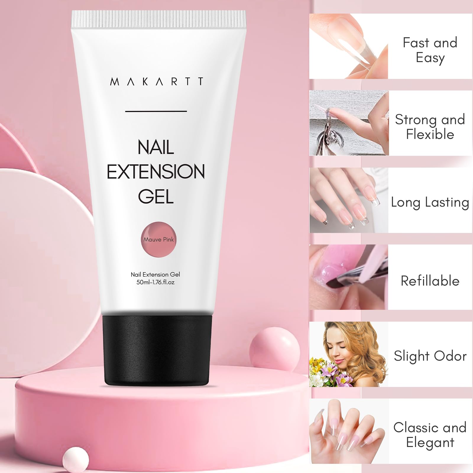 Makartt Gel extension facile a appliquer, ideal pour debutants.