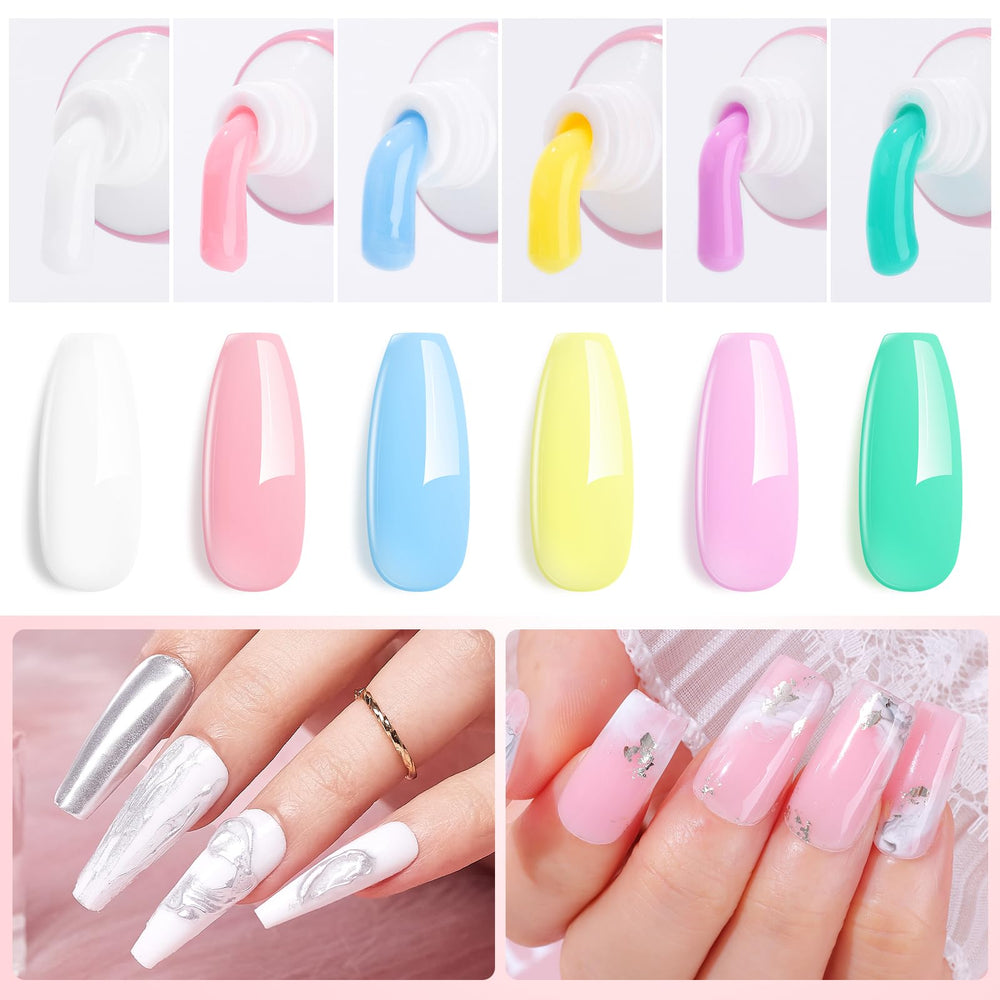 Gel poly Makartt extensions durables pour ongles naturels et renforcés.