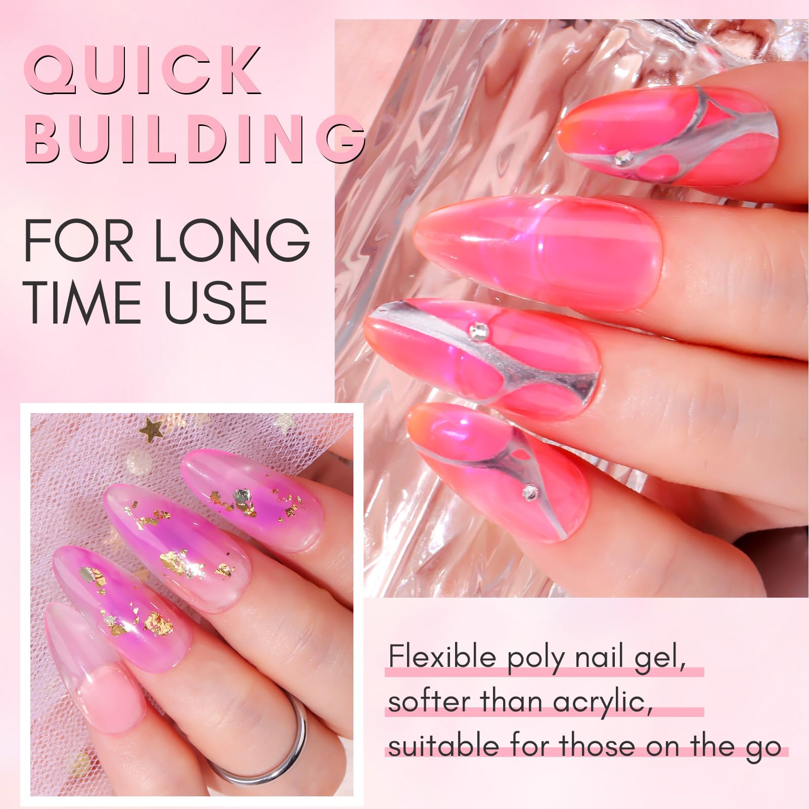 Application et modelage avec double forme sur Makartt Gel Poly Ongles.