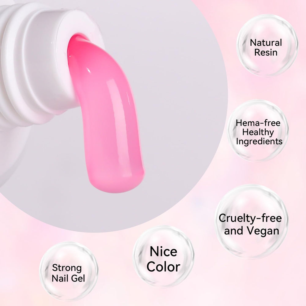 Échantillon de couleurs Rose sur palette pour Makartt Gel Poly.