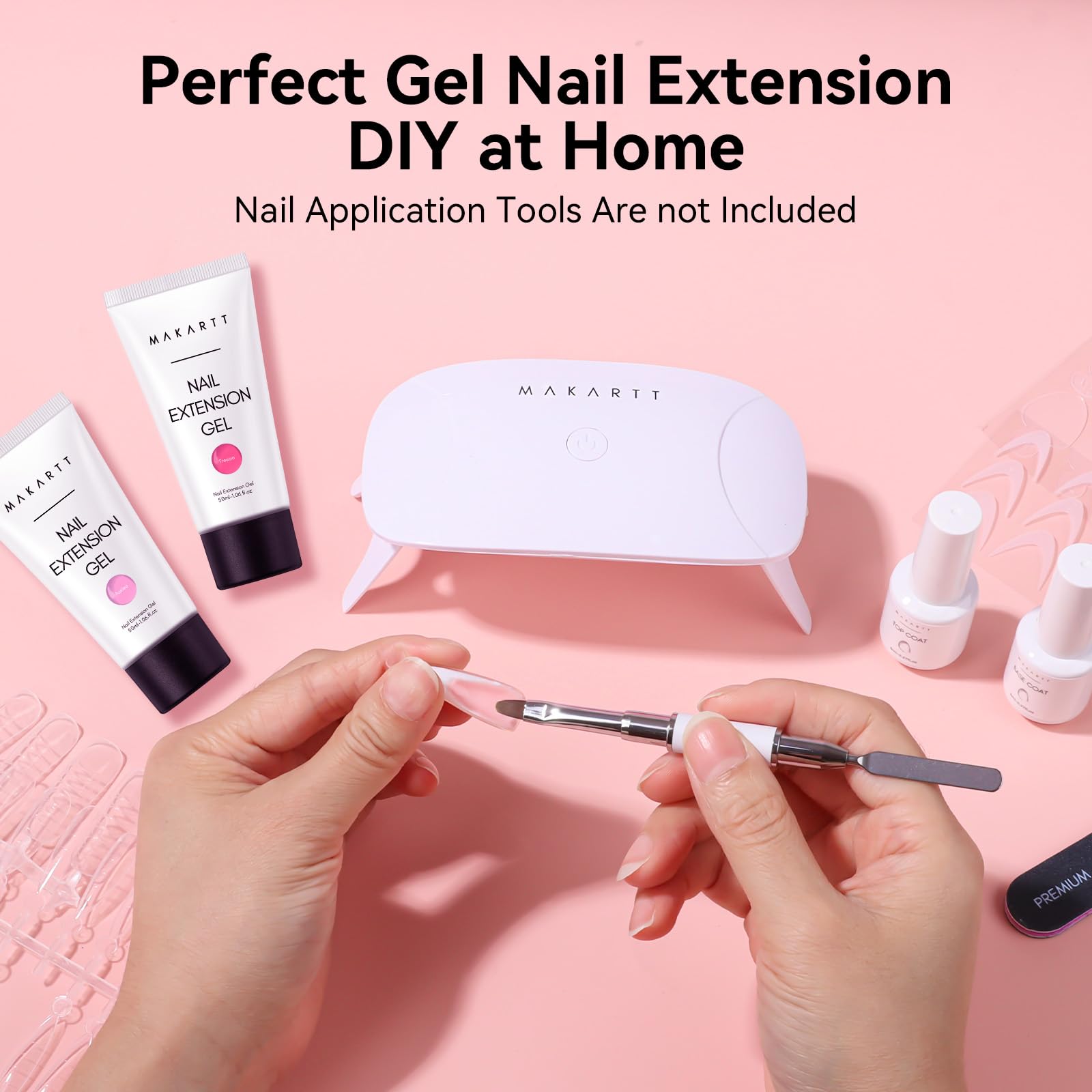 Travail DIY salon à domicile avec Makartt Gel Poly Ongles.